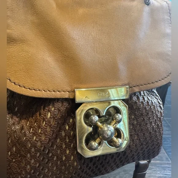 Unique Chloe Elsie 2-Way Bag with Turn-lock and Perforated Leather - Picture 2 of 10